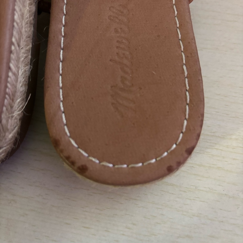 Madewell Women's The Kathryn Espadrille Slide Sandal Leather Size 8 MD777 NWOB - Picture 11 of 11